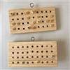 Solid Wood Hanging Parrot Toy Reusable Bird Cage Chewing Toy for Parakeets