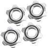 Barbell Security Nut Collars 4Pcs Cast Iron Dumbbell Nuts Silver