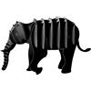Fridolin GmbH, modello di carta 3D, elefante, b/h/t: ca. 11 × 11 × 7 cm (montato