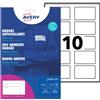 ‎Avery Avery Italia J4785-15 - Badge identificativi adesivi, 15 fogli A4, rettangolari