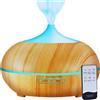 Fair shop Diffusore di Aromi Umidificatore Ultrasuoni 400 ML Telecomando 2 Oli Essenziali