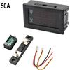 Dc Voltmetro Ammeter LED Doppio Display Digitale Volt Ampere Metro 10A/50A