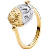 Pandora Anello Medaglione Gioielli Donna Sole E Luna Bicolore 164810C01