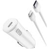Cellular Line Caricabatterie accendisigari USB Type-C CAR CHARGER KIT 20W Bianco CBRIPHKITC2L