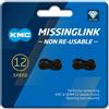 KMC MissingLink 12 NR DLC Kettenschloss 1/2 × 11/128' // Per catena a 12 fach Ne