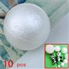 Sfera In Polistirene Espanso A Forma Di Palla Di Natale Bianco Da 10 Pezzi 10 Cm