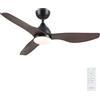 Newday Ventilatore Soffitto Legno Vintage, 116cm Ventilatore da Soffitto con Tel