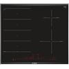 Bosch Piano cottura induzione 4 zone SERIE 8 Pxe675Dc1E Black (60cm)