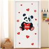 Reusable Valentine Party Wall Stickers Red Panda PVC for Home Decor