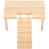 Reusable Solid Wood Hamster Stand Ladder Ramp for Small Pet Habitat