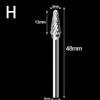 1pc 0.3cm Gambo Tungsten Steel Solid Carbide Burrs for Utensile Rotante Argento