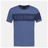 Le Coq Sportif - SPE Tee SS N°32 - Maglietta da Uomo 100% Cotone Morbido - Tessuto Confortevole Traspirante - Logo Ricamato - Abbigliamento Sportivo Casual - Taglia M - Colore Chambray