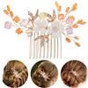 Lightweight Durable Bridal Hair Comb Multi Color Crystal Flower Side Hairpiece