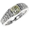 Nessuno Anello con diamanti taglio principessa Pt900 1,100 ct D0,75 ct spedizione gra...
