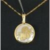 Manuel Ruso Pendente Con Catena Oro 18K 750 MLS. Angelo Custode. Con Madreperla.