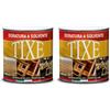 TIXE Doratura Vernice Oro Riccopallido Per Interno A Solvente 500 ML, 101.501 (Confezione da 2)