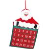Christmas Advent Calendar Hanging Fleece Countdown Calendar Multi Color