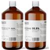 hd-line 1000 ml di Glicerina E422 + 1000 ml Glicole Propilenico E1520, perfetto per fai da te, qualità farmaceutica, qualità alimentare, materiale grezzo VG + PG, puro, vegano, Ph. Eur/USP