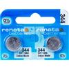Renata 2 x Renata 344 Batteria Orologio per Bulova Accutron 218 219 224 230 SR1136SW