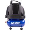 Cofan Compressore d'aria portatile | Coassiale | Senza olio | 6 l, 160 l/min, 8 bar | Ideale per pittura, gonfiaggio e pulizia