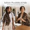 Foulard da Donna Estivo Leopardato in Poliestere, accessorio moda - per ragazze