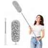Motswedi Spolverino Telescopico, Microfibra Elettrostatica, Togli Ragnatele Allungabile, Manico inox Estensibile, Piumino per Spolverare, Fibre Morbide, per Pulizia Casa, Gypsophila