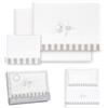 Interbaby Set Lenzuola Culla Neonato 50x80 cm Cicogna Orso Bc/Grigio | Set lenzuola culla 50x80: lenzuolo con angoli, lenzuolo sopra e federa cuscino, pile coral caldo, inverno, regalo nascita