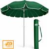 Danyx Ombrellone Mare 220 Antivento UV50+ 16 Stecche Fibra Palo Alluminio Inclinabile