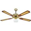 DCG srl Ventilatore a Soffitto in Legno 4 Pale con Luce 65 Watt