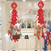 Chinese New Year Decorative PVC Reusable Window Sticker Red Spring Festival