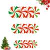 12Pcs Reusable Christmas Decals Candy Stickers Round Floor Wall Decoration