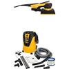 Mirka DEOS II 353 levigatrice orbitale 81x133mm 300 W a basse vibrazioni per la levigatura senza polvere + aspirapolvere industriale Mirka a umido e a secco 25 litri