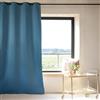 QABANE - Tenda 100% oscurante termica fonica melange - poliestere - isolamento acustico e termico - per camera da letto, soggiorno, ufficio - 240 x 260 cm - blu petrolio