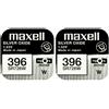 Maxell 2 x Maxell 396 Pila Batteria Orologio Mercury Free Silver Oxide SR726W 1.55V