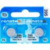 Renata 2 x Renata 395 Pila Batteria Orologio Mercury Free Silver Oxide SR927SW 1.55V