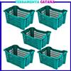 Set Cassetta Agricola Raccolta Olive Frutta Uva 40 Lt Impilabile Plastica Forata