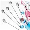Bar Cocktail Stainless Steel Mixing Spoon Long Handle Reusable Stirring Spoon