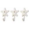 3 Pezzi Gancio a Forma di Stella Marina Shabby Chic Appendiabiti da Parete