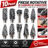 10 PUNTE FRESE in METALLO DURO AL CARBURO DI TUNGSTENO Gambo 3 mm PROFESSIONALI