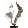 Scultura in Metallo con Base in Pietra Moderno Scultura Astratta Metallico