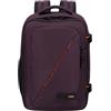 American Tourister Take2Cabin - Borsa da cabina Ryanair 25 x 20 x 40 cm, 24 L, 0,40 kg, bagaglio a mano, zaino aereo S sottosella, viola (prugna scura)