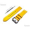 NICKSTON Giallo Spazzolato Pelle Fascia per Garmin Approach S50,S44,S40 E D2 Aria -B20