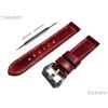 NICKSTON Bordeaux Spazzolato Pelle Fascia per Garmin Approach S50,S44,S40 & D2 Aria -B20