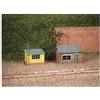 Ratio 2 Capanni Lungo Binario (1 Mattone, 1 Legno) - Edifici N Gauge Ratio 237 -