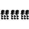 Heavy Duty Black Metal Rod Support Brackets for Wall Mounted Curtain Rods