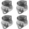 4Pcs Reusable Stainless Steel Wardrobe Rod Brackets for Clothes and Curtain Rods