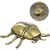 Vintage Brass Beetle Statue Miniature Insect Figurine Gold Decor Ornament