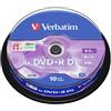 Verbatim DVD+R 8x Double Layer 8,5GB, colore: Argento, confezione da 10 10 Pack