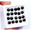 Moissanite Nera Sintetica Taglio Rotondo 5x5 MM Lotto 16 Pezzi Pietra Sciolta