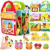 Libro Montessori Interattivo 1 Anno Busy Board Libri per Bambini Feltro Pannello